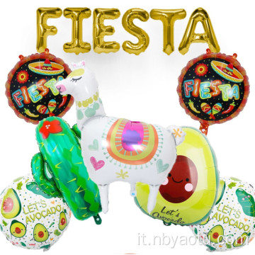 Decorazioni per feste Fiesta di Carnevale del Messico Globo. Set di palloncini Avocado Globos de Fiesta